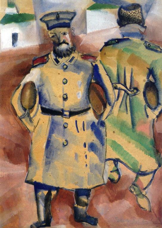 Soldats au pain contemporain Marc Chagall Peintures à l'huile